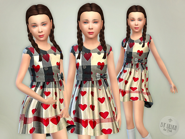 Sims 4 Heart Dress by lillka at TSR