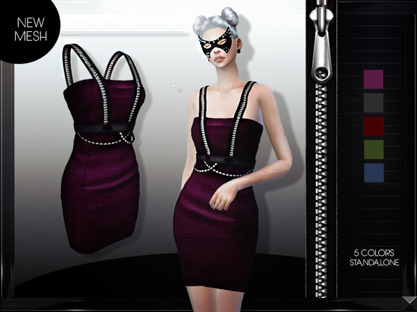 Sims 4 MFS Kelly Dress by MissFortune at TSR