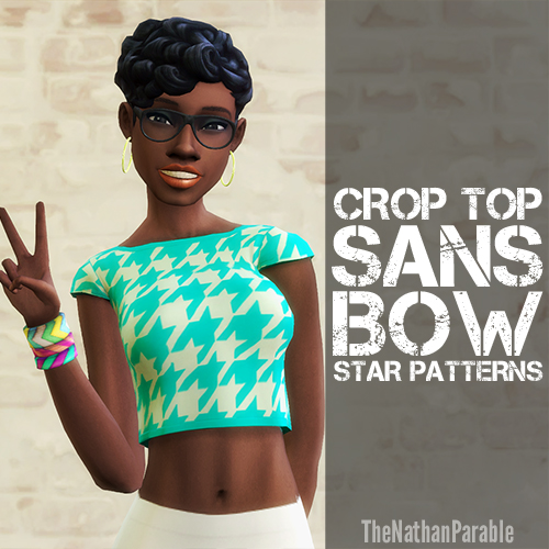 Sims 4 Crop Top SANS BOW by TheNathanParable at Mod The Sims