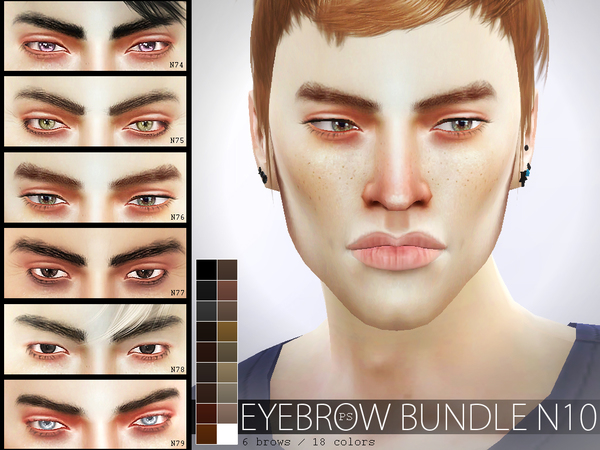 Sims 4 Eyebrow Bundle N10 by Pralinesims at TSR