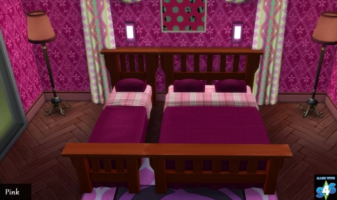 Sims 4 Bed Pack Knitted Stripe by wendy35pearly at TSR