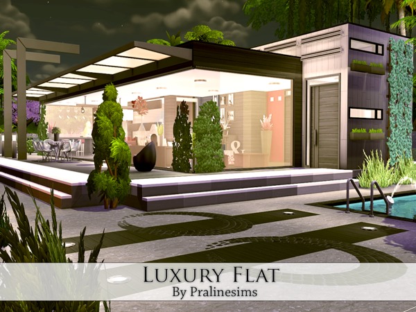 Sims 4 Luxury Flat by Pralinesims at TSR