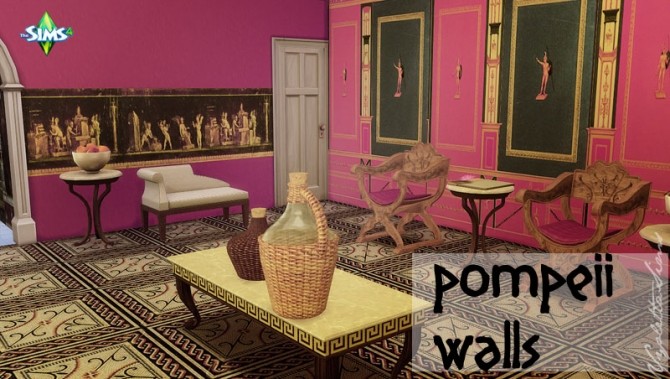 Sims 4 Pompeii walls at Mandarina’s Sim World