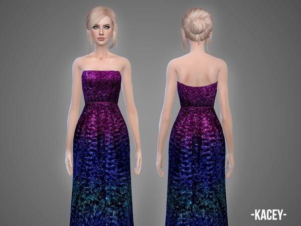 Sims 4 Kacey gown by April at TSR