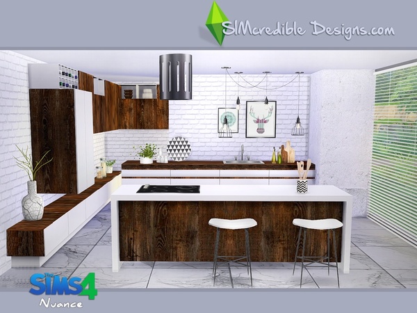 Sims 4 Nuance kitchen by SIMcredible! at TSR