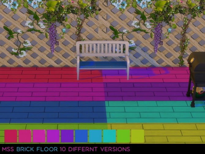 Sims 4 Brick Floor Colours by midnightskysims at SimsWorkshop