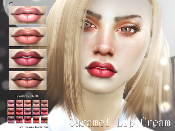 Sims 4 Caramel Lip Cream N57 by Pralinesims at TSR