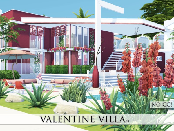 Sims 4 Valentine Villa by Pralinesims at TSR