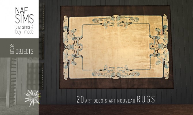 Sims 4 Art Deco & Art Nouveau Rug Collection by nafSims at Mod The Sims