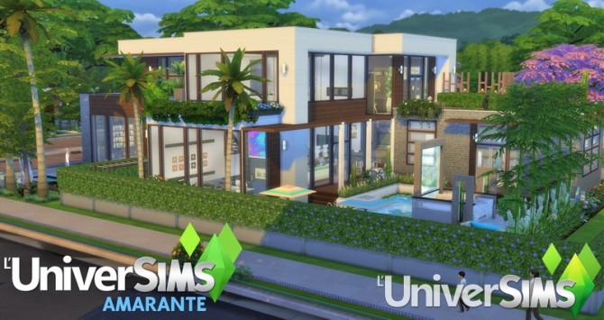 Sims 4 Amarante house by olideg at L’UniverSims