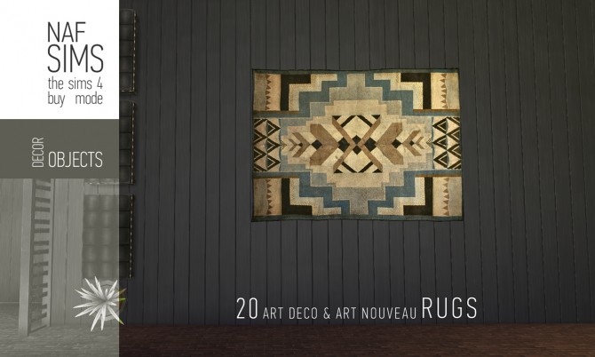 Sims 4 Art Deco & Art Nouveau Rug Collection by nafSims at Mod The Sims