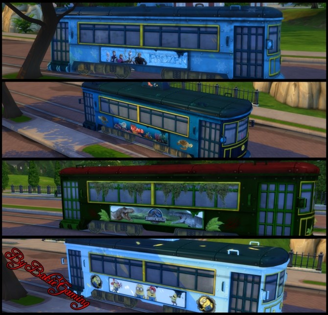 Sims 4 4 New Trolley Replacements by Bakie at Mod The Sims