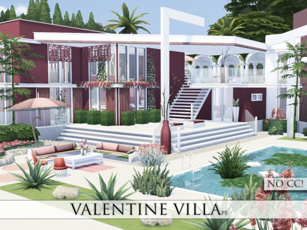 Sims 4 Valentine Villa by Pralinesims at TSR