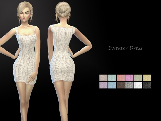 Sims 4 Sweater Dress by SomeSimsGirl at SimsWorkshop