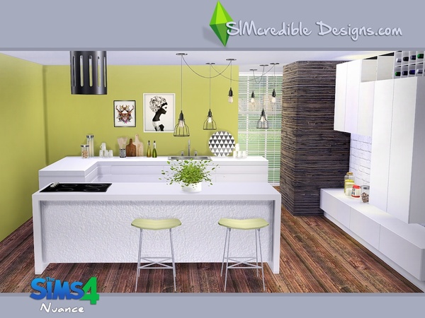 Sims 4 Nuance kitchen by SIMcredible! at TSR