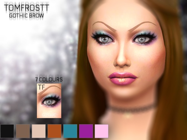 Sims 4 Gothic Brows by tomfrostt at TSR