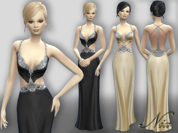Sims 4 Evening Gown by Nia at TSR