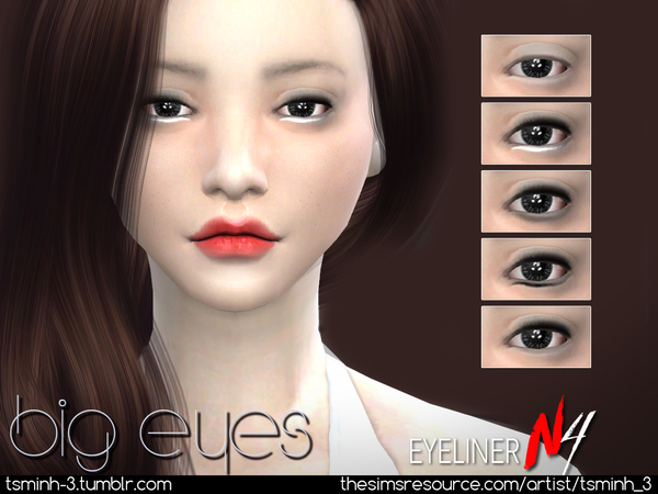 Sims 4 Big Eyes Eyeliner by tsminh 3 at TSR