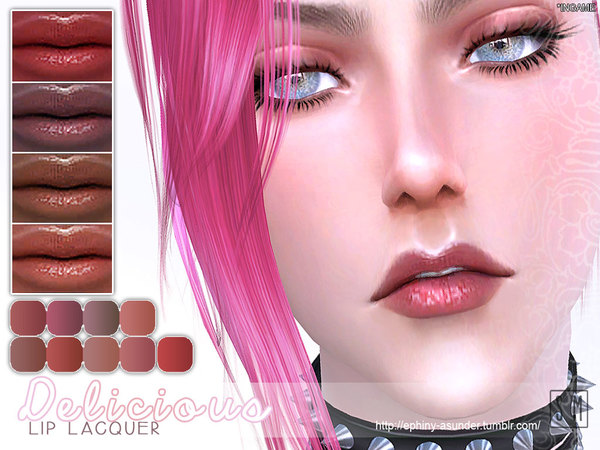 Sims 4 Delicious Lip Lacquer by Screaming Mustard at TSR