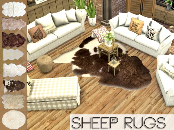 Sims 4 Sheep Rugs by Pralinesims at TSR