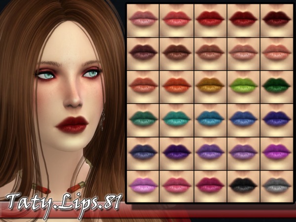 Sims 4 Taty Lips 81 by tatygagg at TSR