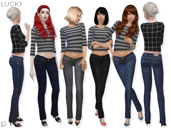 Sims 4 Lucky Jeans by linegud at TSR