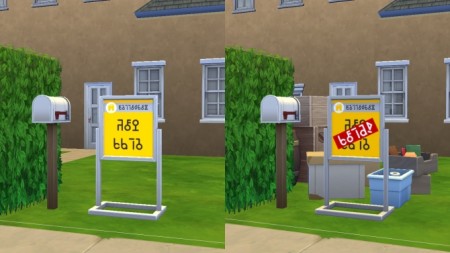 Yellowbox Real Estate Starter Pack signs by Deontai at Mod The Sims