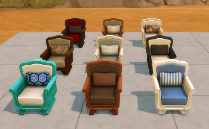 Sims 4 Grandmas Chair Recolors by blueshreveport at Mod The Sims