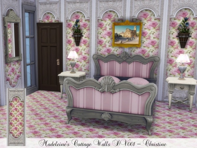 Sims 4 Madeleines Cottage Walls & Carpets by Christine11778 at Mod The Sims