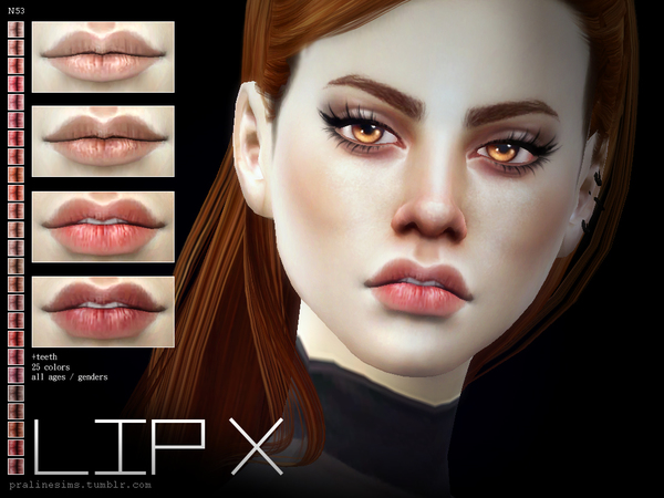Sims 4 Lip X N53 by Pralinesims at TSR