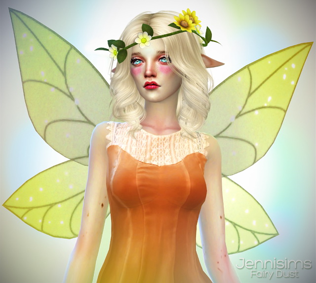 Sims 4 Fairy Dust Wings and wreath at Jenni Sims