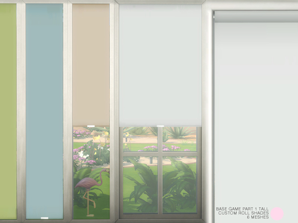 Sims 4 Custom Roll Shades Tall by DOT at TSR