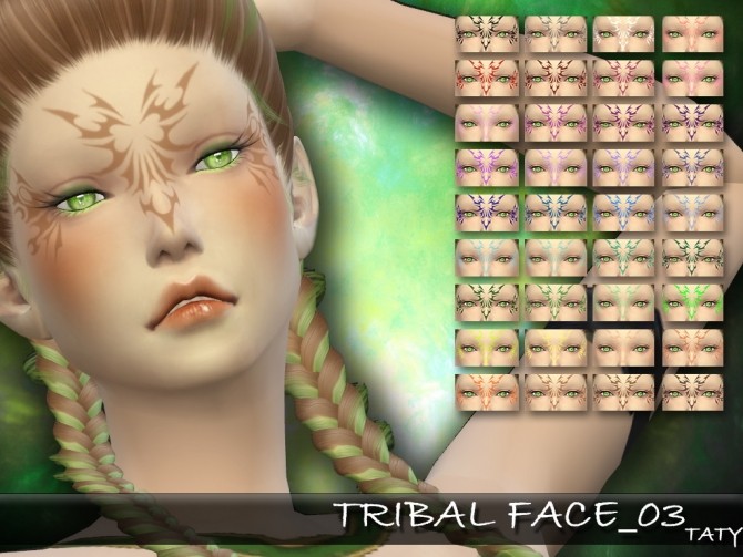 Sims 4 Taty Tribal Face 03 by Taty86 at SimsWorkshop