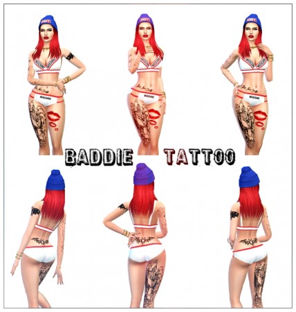 Baddie Tattoo by StreetxSims at SimsWorkshop