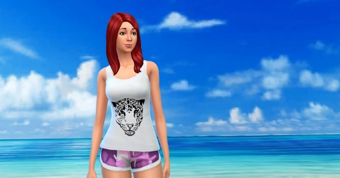 Sims 4 Tiger Tank Top (Female only) by Luqque at TSR
