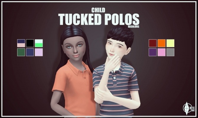 Sims 4 Tucked Polo Recolors at Onyx Sims
