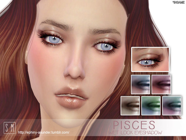 Sims 4 Pisces Wet Look Eyeshadow by Screaming Mustard at TSR