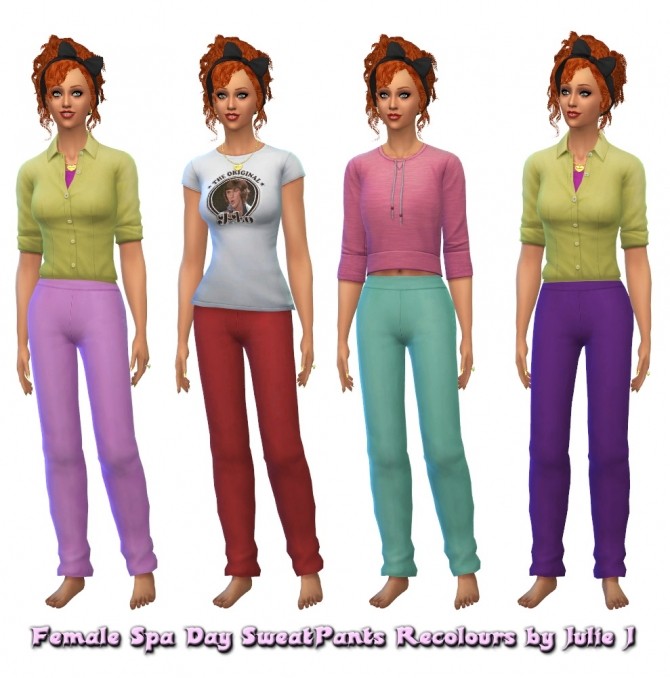 Sims 4 SpaDay SweatPants Recolours at Julietoon – Julie J