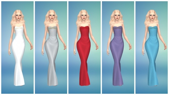 Sims 4 Formal Dress by Annabellee25 at SimsWorkshop