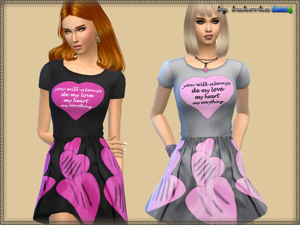 Sims 4 Dress My Heart at Bukovka