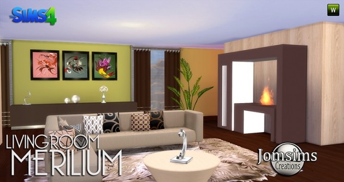 Sims 4 MERILIUM livingroom at Jomsims Creations