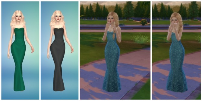 Sims 4 Formal Dress by Annabellee25 at SimsWorkshop