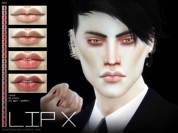 Sims 4 Lip X N53 by Pralinesims at TSR