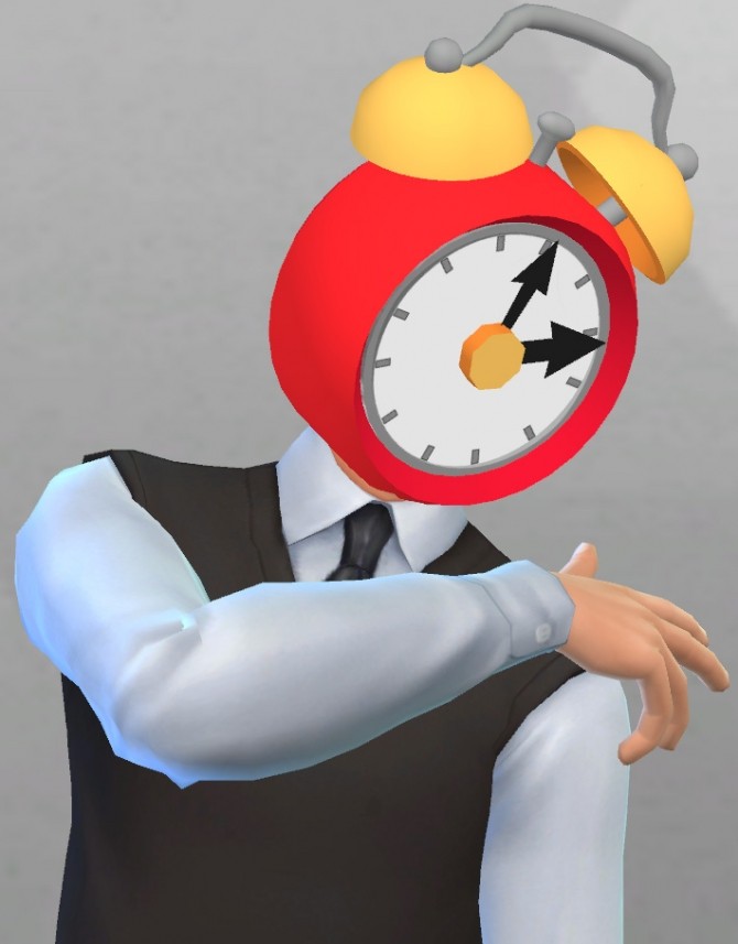 Sims 4 Clock Head by Kneph at Mod The Sims