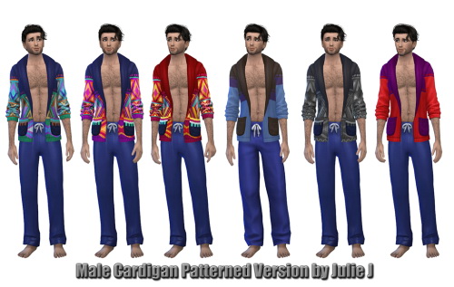 Sims 4 Male Movies Hangout Cardigan Patterned Version at Julietoon – Julie J