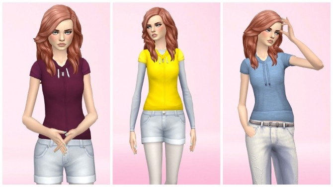 Sims 4 Two in one Hoodies by Annabellee25 at SimsWorkshop