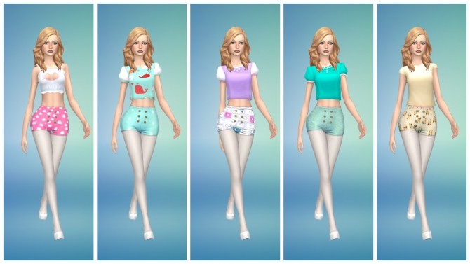 Sims 4 Cute Retro Shorts by Annabellee25 at SimsWorkshop