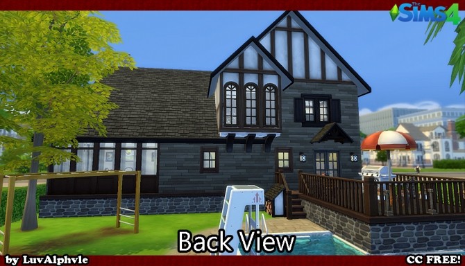 Sims 4 Terrific Tudor house (CC free) by luvalphvle at Mod The Sims
