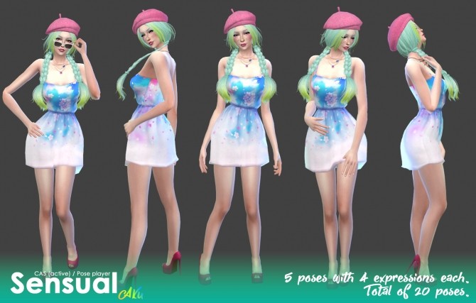 Sims 4 Sensual poses by Akuiyumi at SimsWorkshop
