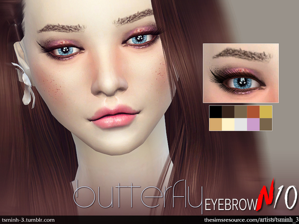 Sims 4 Butterfly eyebrows by tsminh 3 at TSR